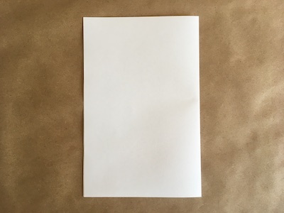 Piece of paper folded in half