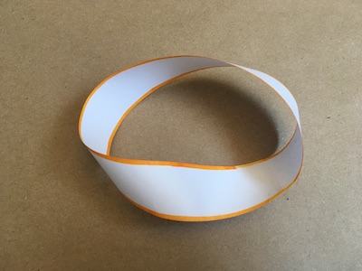 Mobius strip with edge fully colored