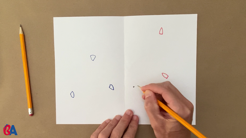 Drawing a dot in pencil